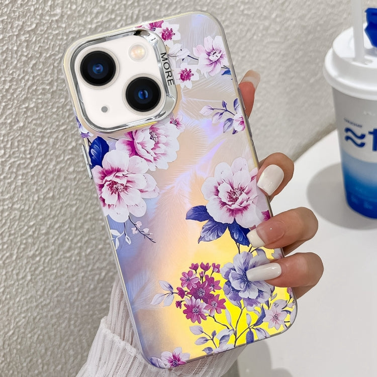 Electroplating Laser Flower Texture TPU Phone Case, For iPhone 13 Pro Max, For iPhone 13 Pro�����...