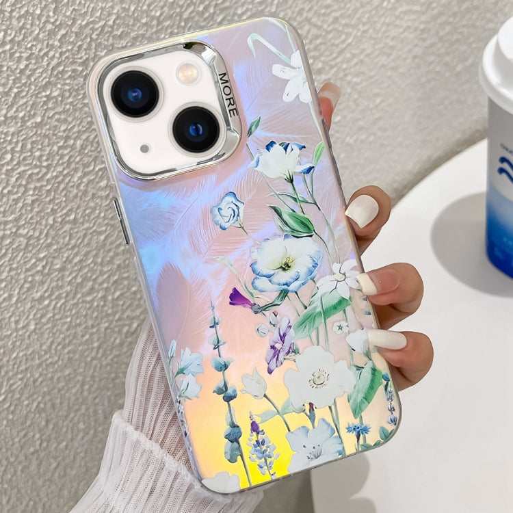 Electroplating Laser Flower Texture TPU Phone Case, For iPhone 13 Pro Max, For iPhone 13 Pro�����...
