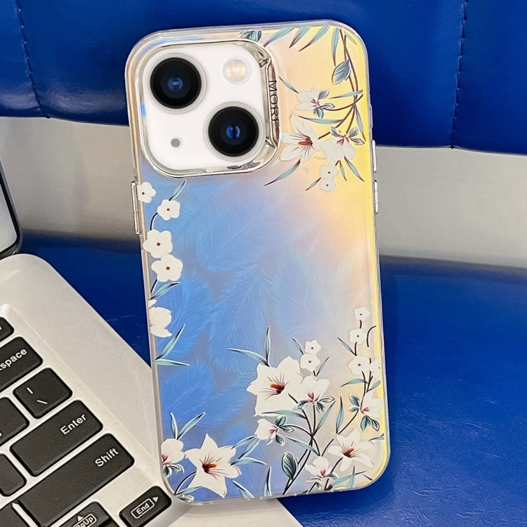 Electroplating Laser Flower Texture TPU Phone Case, For iPhone 13 Pro Max, For iPhone 13 Pro�����...