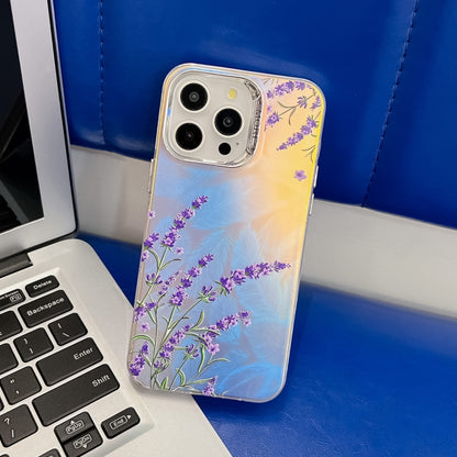Electroplating Laser Flower Texture TPU Phone Case, For iPhone 16 Pro Max, For iPhone 16 Pro�����...