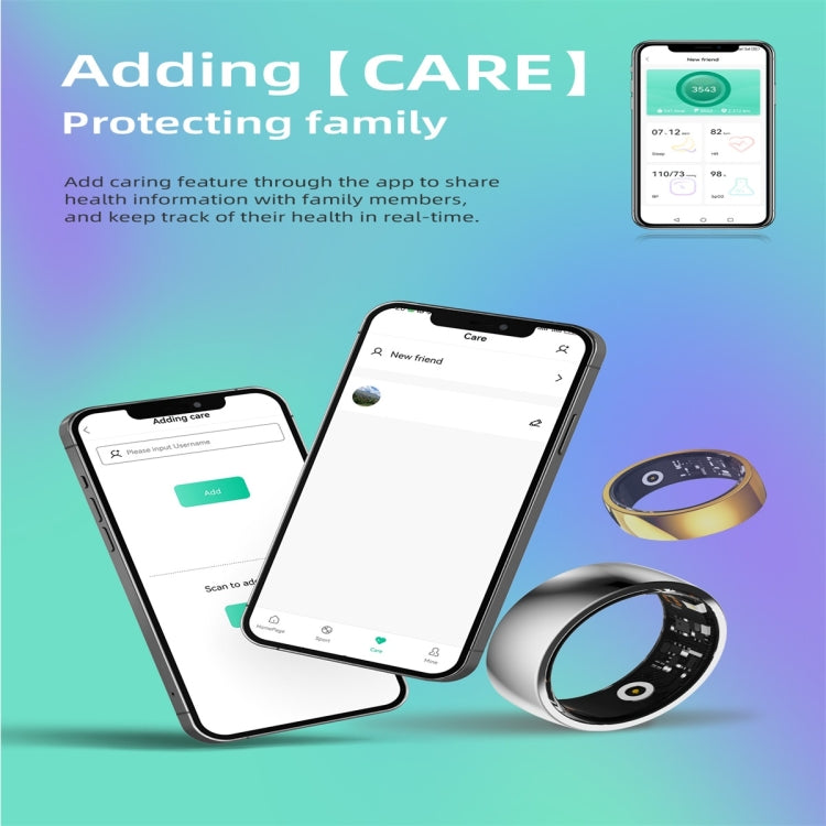 R09M SIZE 22 Smart Ring, Support Health Monitoring / Care For Families