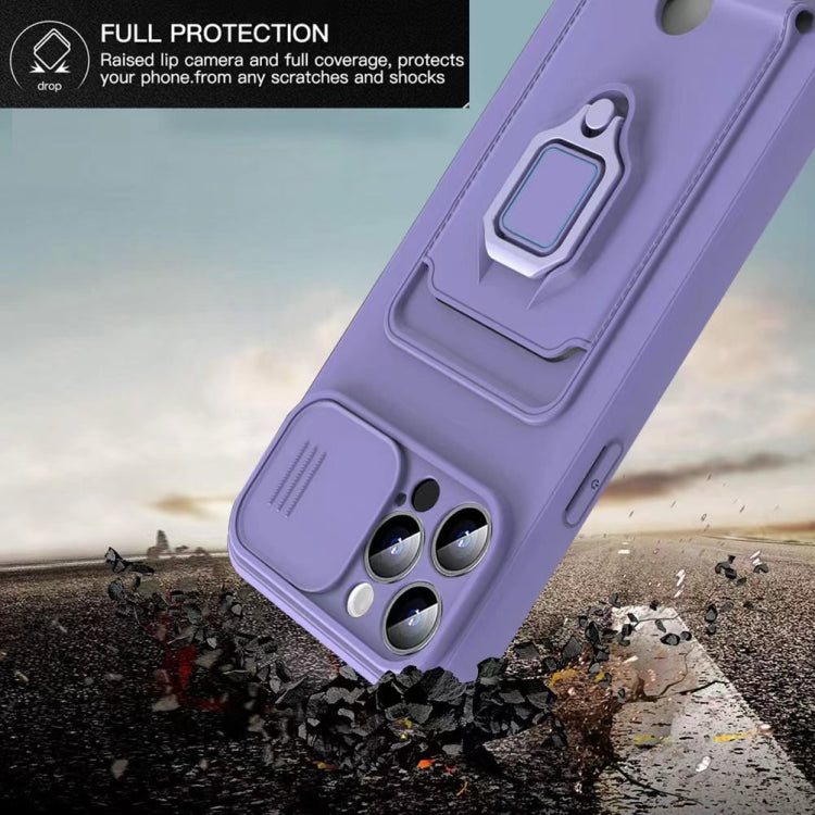 Sliding Camshield Magnetic Card Holder Silicone Phone Case with Lanyard, For iPhone 12�����������...