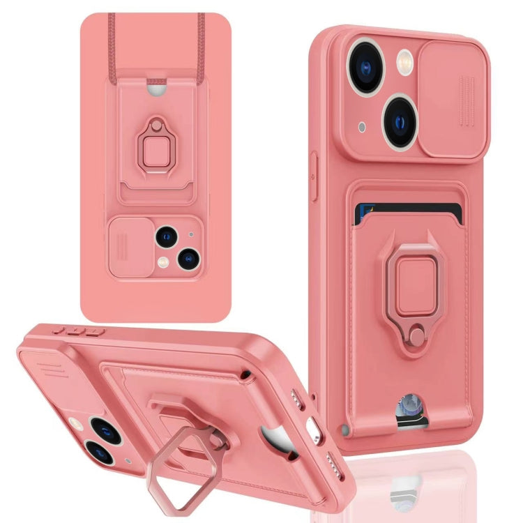 Sliding Camshield Magnetic Card Holder Silicone Phone Case, For iPhone 16e, For iPhone 16 Pro Max...