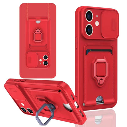 Sliding Camshield Magnetic Card Holder Silicone Phone Case, For iPhone 12, For iPhone 12 Pro Max�...
