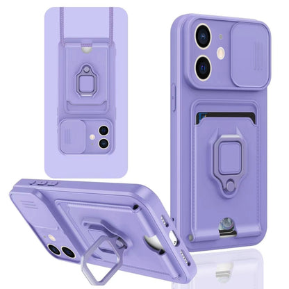 Sliding Camshield Magnetic Card Holder Silicone Phone Case, For iPhone 12, For iPhone 12 Pro Max�...