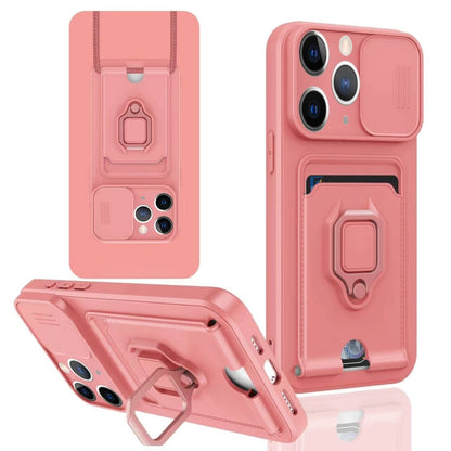 Sliding Camshield Magnetic Card Holder Silicone Phone Case, For iPhone 12, For iPhone 12 Pro Max�...