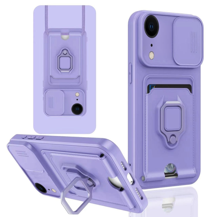 Sliding Camshield Magnetic Card Holder Silicone Phone Case, For iPhone 12, For iPhone 12 Pro Max�...