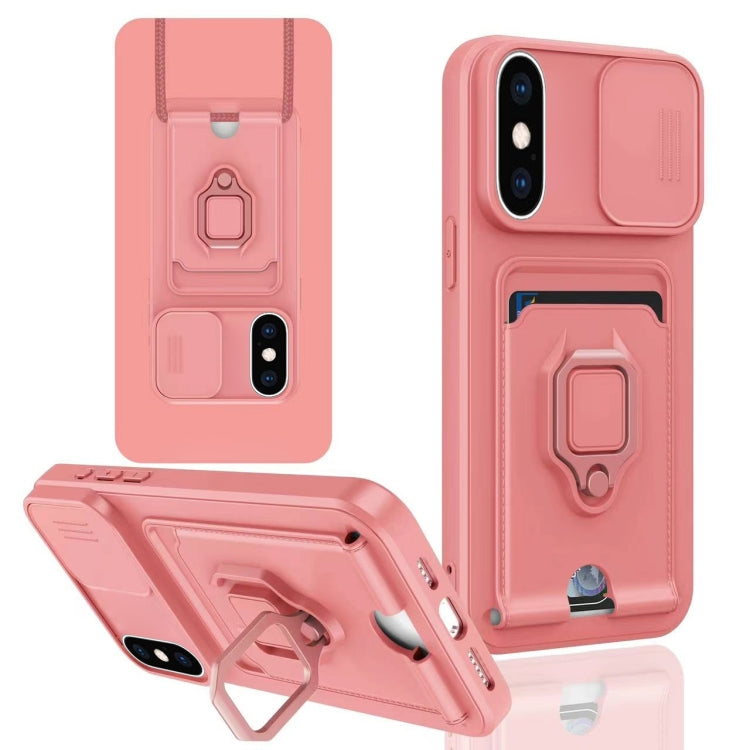 Sliding Camshield Magnetic Card Holder Silicone Phone Case, For iPhone 12, For iPhone 12 Pro Max�...