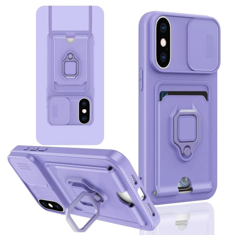 Sliding Camshield Magnetic Card Holder Silicone Phone Case, For iPhone 12, For iPhone 12 Pro Max�...