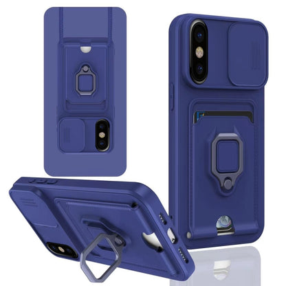 Sliding Camshield Magnetic Card Holder Silicone Phone Case, For iPhone 12, For iPhone 12 Pro Max�...