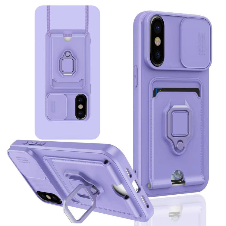 Sliding Camshield Magnetic Card Holder Silicone Phone Case, For iPhone 12, For iPhone 12 Pro Max�...