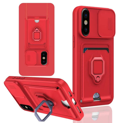 Sliding Camshield Magnetic Card Holder Silicone Phone Case, For iPhone 12, For iPhone 12 Pro Max�...
