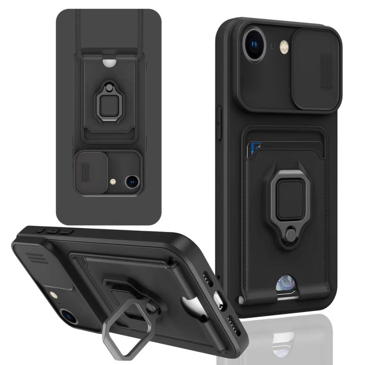 Sliding Camshield Magnetic Card Holder Silicone Phone Case, For iPhone 12, For iPhone 12 Pro Max�...