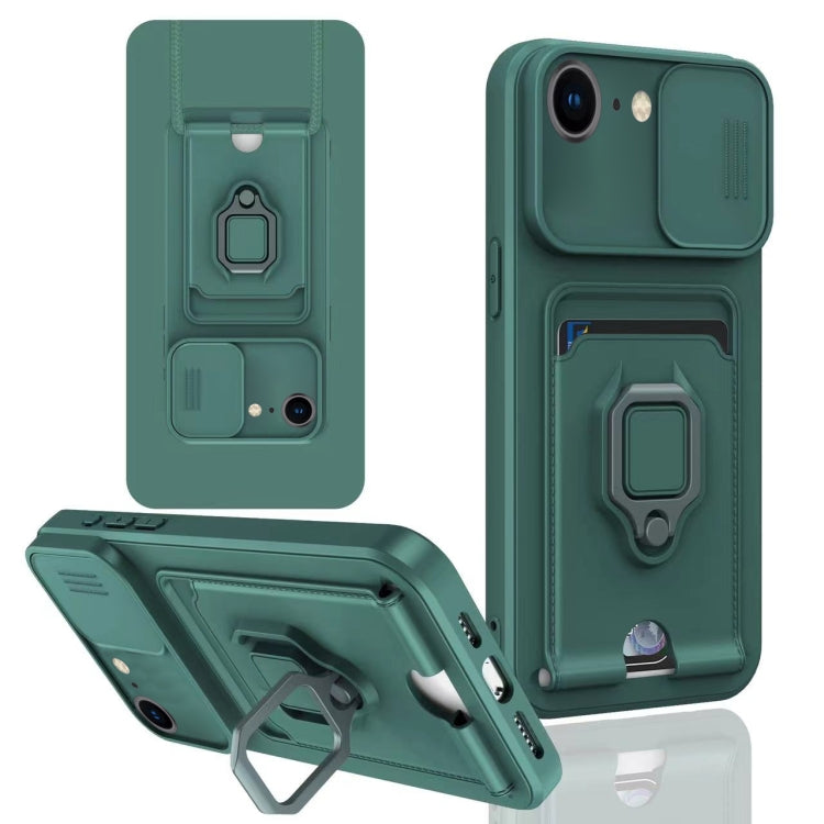 Sliding Camshield Magnetic Card Holder Silicone Phone Case, For iPhone 12, For iPhone 12 Pro Max�...