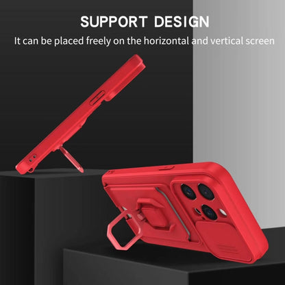 Sliding Camshield Magnetic Card Holder Silicone Phone Case, For iPhone 16e, For iPhone 16 Pro Max...