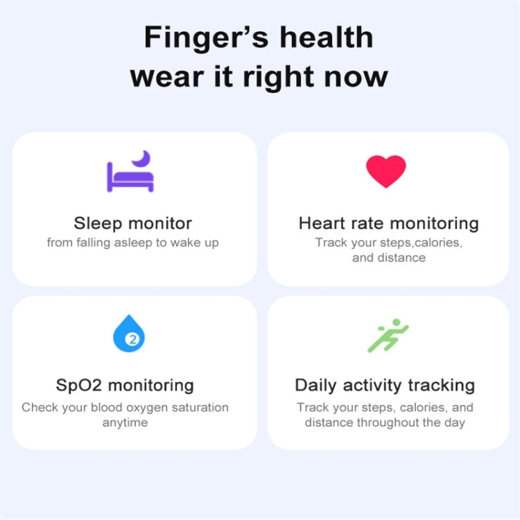 R06 SIZE 8 Smart Ring, Support Heart Rate / Blood Oxygen / Sleep Monitoring / Multiple Sports Modes