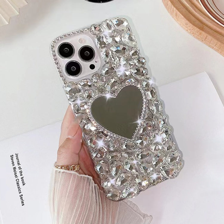 Mirror Handmade Bling Rhinestone PC Phone Case, For iPhone 16e, For iPhone 16 Pro Max������������...