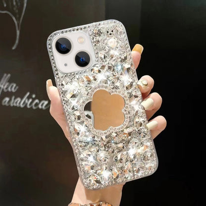 Mirror Handmade Bling Rhinestone PC Phone Case, For iPhone 16e, For iPhone 16 Pro Max������������...