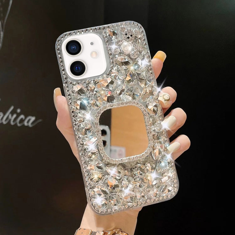 Mirror Handmade Bling Rhinestone PC Phone Case, For iPhone 16e, For iPhone 16 Pro Max������������...