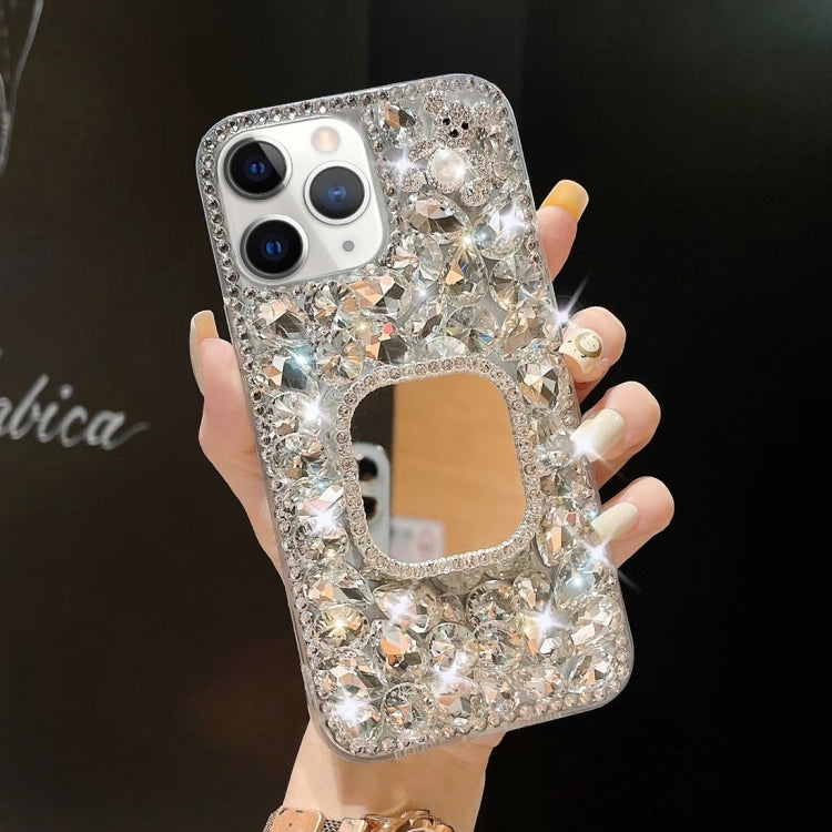 Mirror Handmade Bling Rhinestone PC Phone Case, For iPhone 16e, For iPhone 16 Pro Max������������...