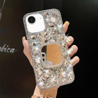 Mirror Handmade Bling Rhinestone PC Phone Case, For iPhone 16e, For iPhone 16 Pro Max������������...