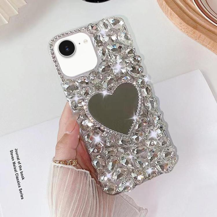 Mirror Handmade Bling Rhinestone PC Phone Case, For iPhone 16e, For iPhone 16 Pro Max������������...