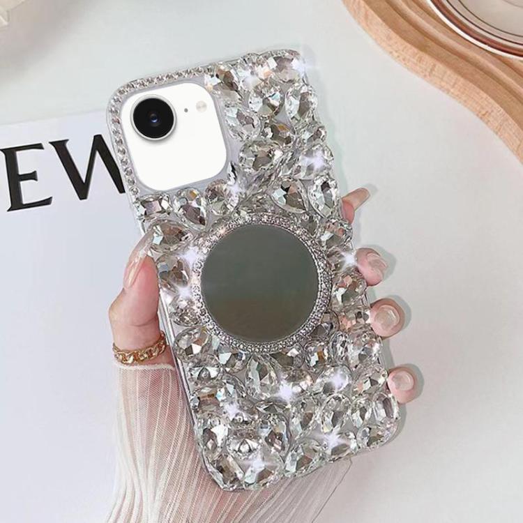 Mirror Handmade Bling Rhinestone PC Phone Case, For iPhone 16e, For iPhone 16 Pro Max������������...