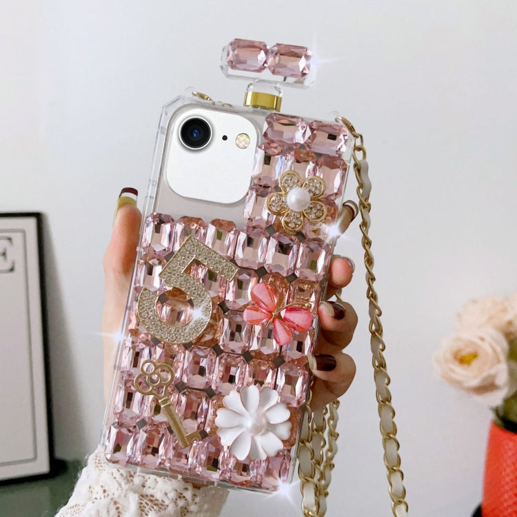Crossbody Perfume Bottle Handmade Inlaid Diamond PC Phone Case, For iPhone SE 2022 /  7 / 8������...