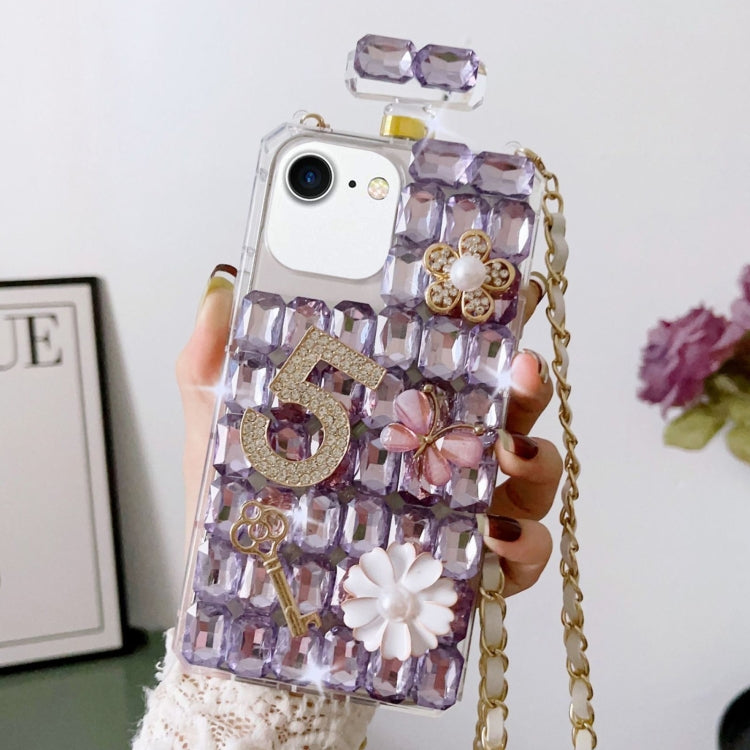 Crossbody Perfume Bottle Handmade Inlaid Diamond PC Phone Case, For iPhone SE 2022 /  7 / 8������...