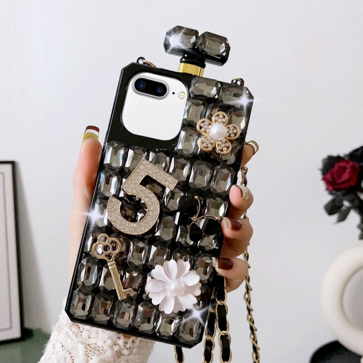 Crossbody Perfume Bottle Handmade Inlaid Diamond PC Phone Case, For iPhone SE 2022 /  7 / 8������...