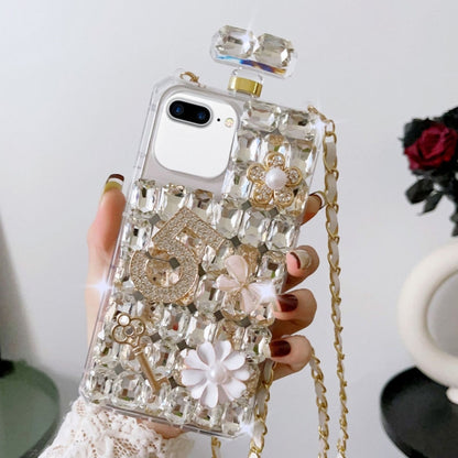 Crossbody Perfume Bottle Handmade Inlaid Diamond PC Phone Case, For iPhone SE 2022 /  7 / 8������...