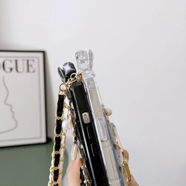 Crossbody Perfume Bottle Handmade Inlaid Diamond PC Phone Case, For iPhone SE 2022 /  7 / 8������...