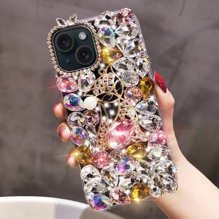 Handmade Bling Rhinestone Gemstone Fox PC Phone Case, For iPhone 16e, For iPhone 16 Pro Max������...