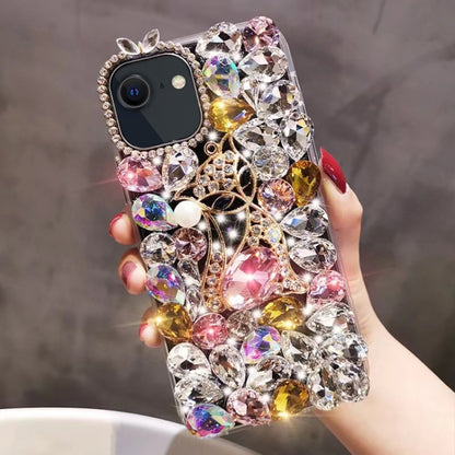 Handmade Bling Rhinestone Gemstone Fox PC Phone Case, For iPhone XR, For iPhone XS Max�����������...