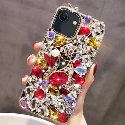 Handmade Bling Rhinestone Gemstone Fox PC Phone Case, For iPhone XR, For iPhone XS Max�����������...