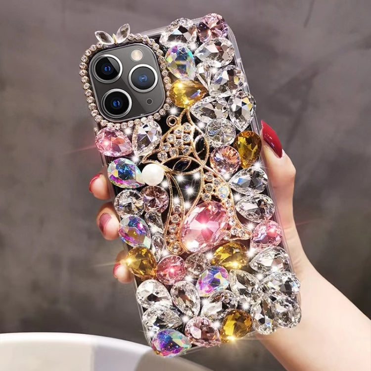 Handmade Bling Rhinestone Gemstone Fox PC Phone Case, For iPhone 16e, For iPhone 16 Pro Max������...