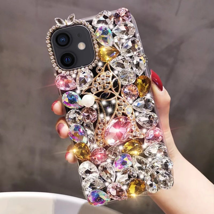Handmade Bling Rhinestone Gemstone Fox PC Phone Case, For iPhone 16e, For iPhone 16 Pro Max������...