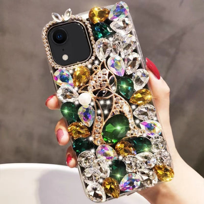Handmade Bling Rhinestone Gemstone Fox PC Phone Case, For iPhone XR, For iPhone XS Max�����������...