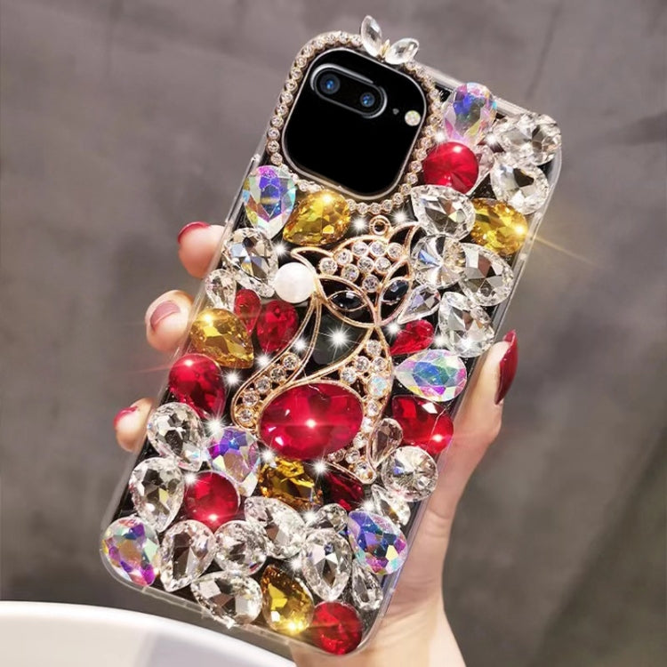 Handmade Bling Rhinestone Gemstone Fox PC Phone Case, For iPhone XR, For iPhone XS Max�����������...