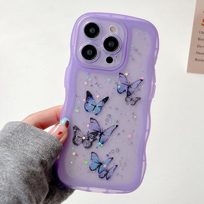Wave Edge Butterfly TPU Hybrid PC Phone Case