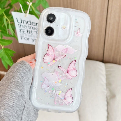 Wave Edge Butterfly TPU Hybrid PC Phone Case