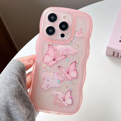 Wave Edge Butterfly TPU Hybrid PC Phone Case