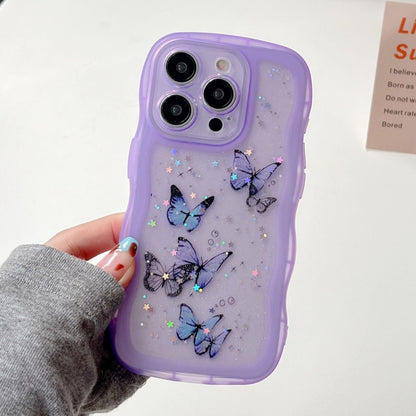 Wave Edge Butterfly TPU Hybrid PC Phone Case