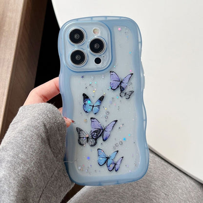 Wave Edge Butterfly TPU Hybrid PC Phone Case