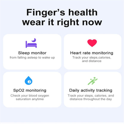 R03 SIZE 8 Smart Ring, Support Heart Rate / Blood Oxygen / Sleep / Multiple Sports Modes