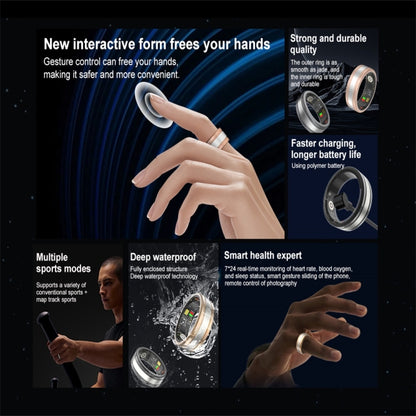 R18 SIZE 10 Smart Ring, Support Heart Rate / Blood Oxygen / Sleep / Multiple Sports Modes