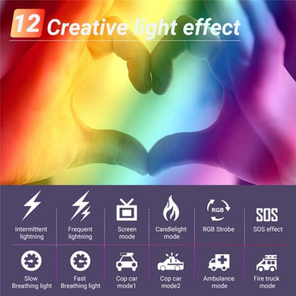 M1SE 12 Effects RGB Photography Lamp 0.96-inch TFT Screen Pocket Fill Light, M1SE