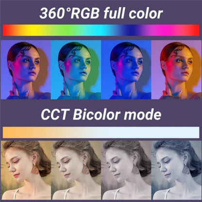 M1SE 12 Effects RGB Photography Lamp 0.96-inch TFT Screen Pocket Fill Light, M1SE