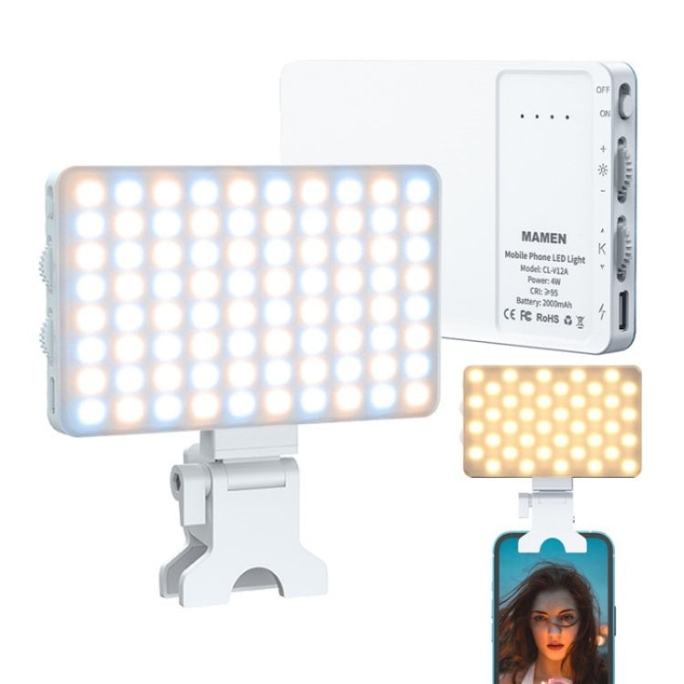V12A Phone Laptop Video Conference Fill Lamp Portable Selfie Live Streaming LED Fill Light, V12A