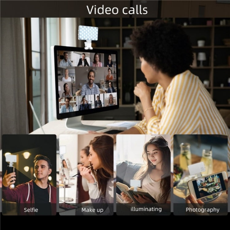 V12A Phone Laptop Video Conference Fill Lamp Portable Selfie Live Streaming LED Fill Light, V12A